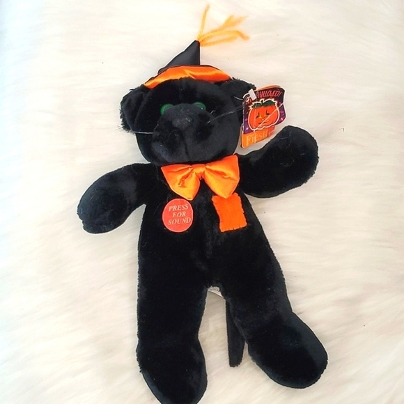 Y2K Fiesta Halloween Meow Witch Black Cat Plush Stuffed Animal Works 10" 🐈‍⬛️ - Picture 3 of 16